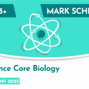 Science CE 13+ Core Biology Mark Scheme (Autumn 2025)
