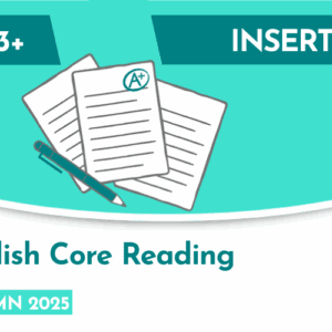 English CE 13+ Core Reading Insert (Autumn 2025)