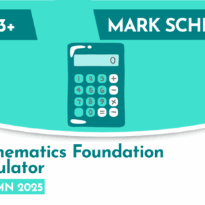 Mathematics CE 13+ Foundation Calculator Mark Scheme (Autumn 2025)